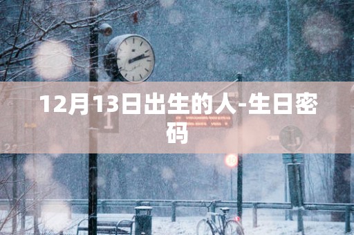 12月13日出生的人-生日密码