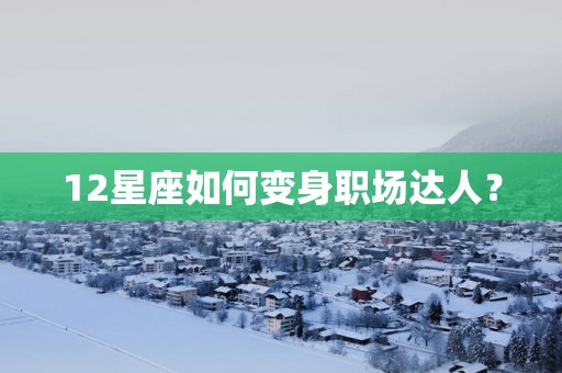 12星座如何变身职场达人？