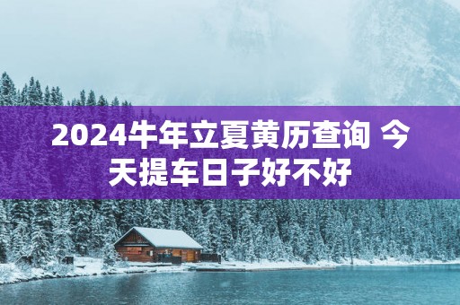 2025蛇年立夏黄历查询 今天提车日子好不好