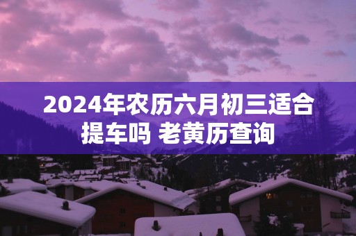 2025年农历六月初三适合提车吗 老黄历查询