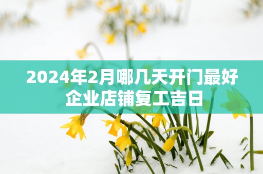 2025年2月哪几天开门最好 企业店铺复工吉日