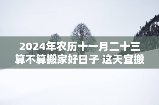 2025年农历十一月二十三算不算搬家好日子 这天宜搬新家吗