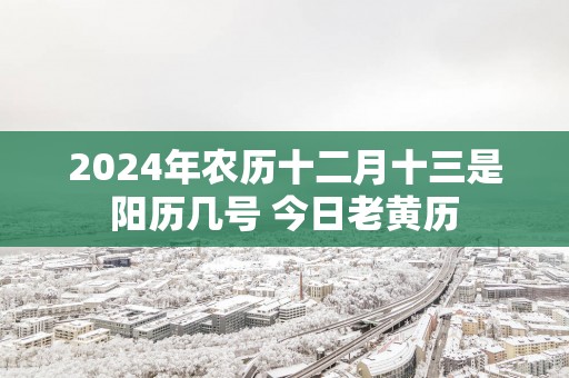 2025年农历十二月十三是阳历几号 今日老黄历