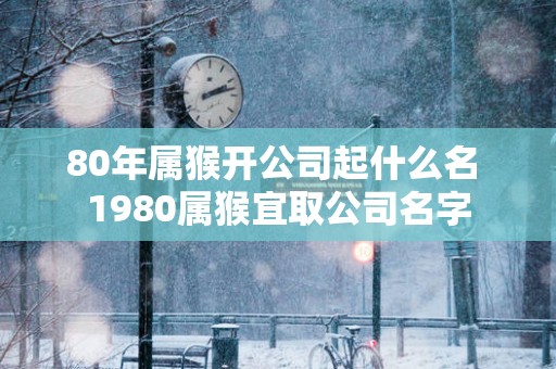 80年属猴开公司起什么名 1980属猴宜取公司名字
