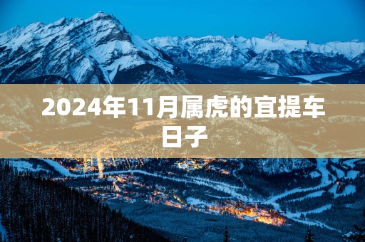 2025年11月属虎的宜提车日子