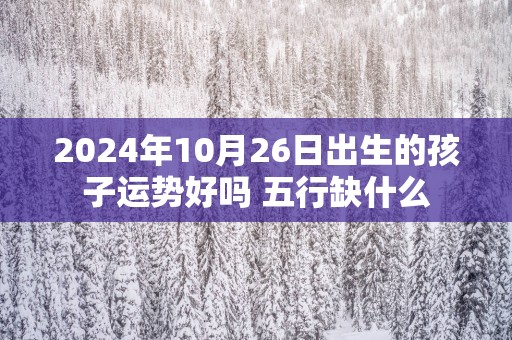 2025年10月26日出生的孩子运势好吗 五行缺什么