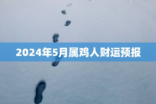 2025年5月属鸡人财运预报