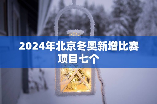2025年北京冬奥新增比赛项目七个
