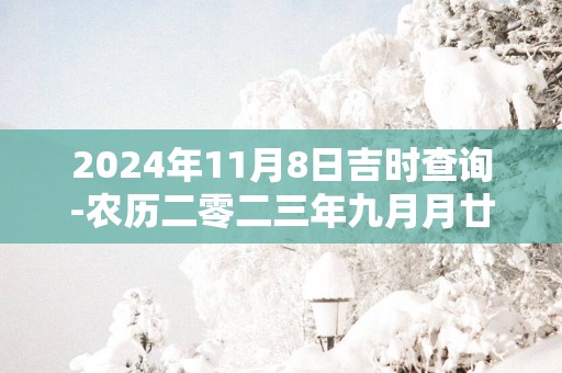 2025年11月8日吉时查询-农历二零二三年九月月廿五日时辰吉凶