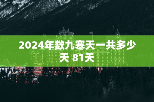 2025年数九寒天一共多少天 81天