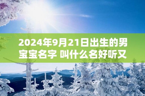 2025年9月21日出生的男宝宝名字 叫什么名好听又吉利