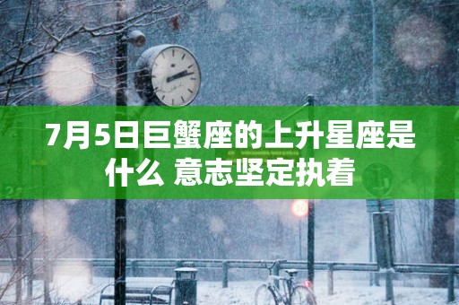 7月5日巨蟹座的上升星座是什么 意志坚定执着