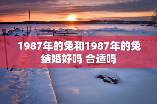 1987年的兔和1987年的兔结婚好吗 合适吗