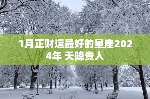 1月正财运最好的星座2025年 天降贵人