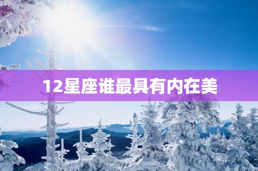12星座谁最具有内在美