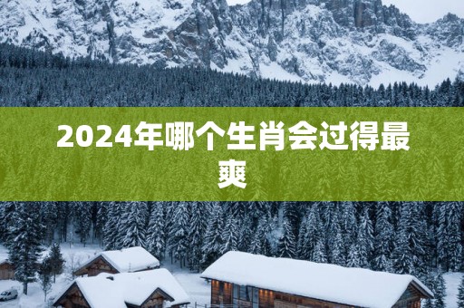 2025年哪个生肖会过得最爽