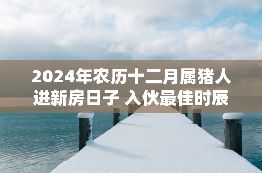 2025年农历十二月属猪人进新房日子 入伙最佳时辰