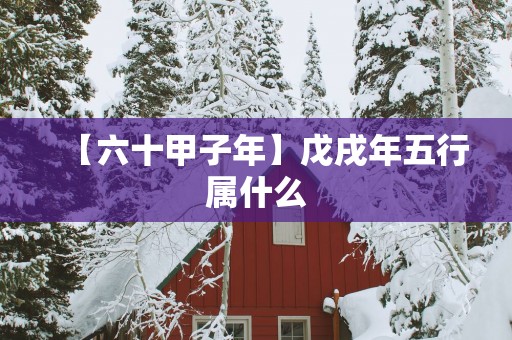 【六十甲子年】戊戌年五行属什么