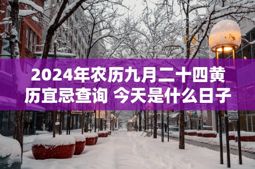 2024年农历九月二十四黄历宜忌查询 今天是什么日子