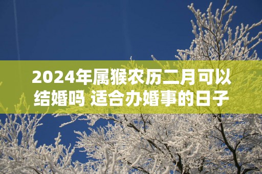 2025年属猴农历二月可以结婚吗 适合办婚事的日子
