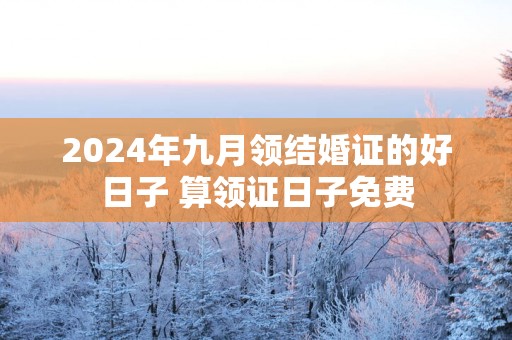 2025年九月领结婚证的好日子 算领证日子免费