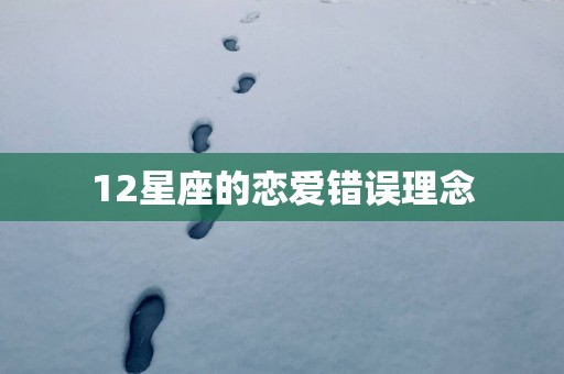 12星座的恋爱错误理念