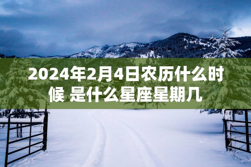 2025年2月4日农历什么时候 是什么星座星期几