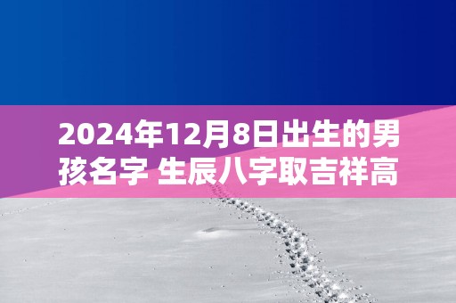 2025年12月8日出生的男孩名字 生辰八字取吉祥高分好名