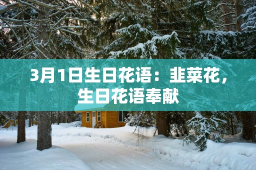 3月1日生日花语：韭菜花，生日花语奉献