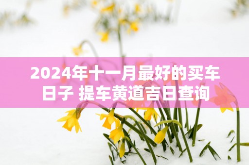 2025年十一月最好的买车日子 提车黄道吉日查询