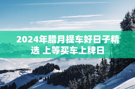 2025年腊月提车好日子精选 上等买车上牌日