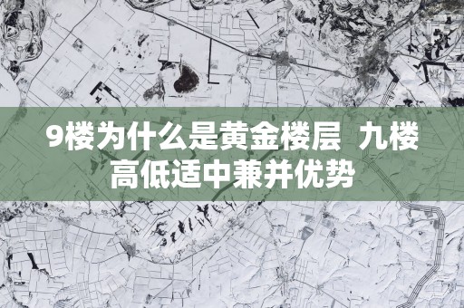 9楼为什么是黄金楼层  九楼高低适中兼并优势