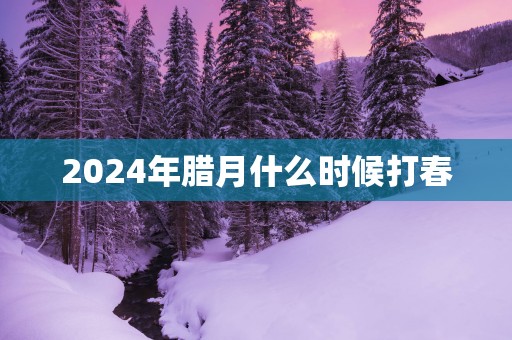 2025年腊月什么时候打春