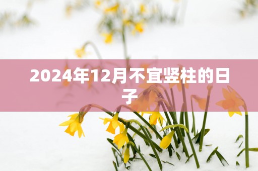 2025年12月不宜竖柱的日子