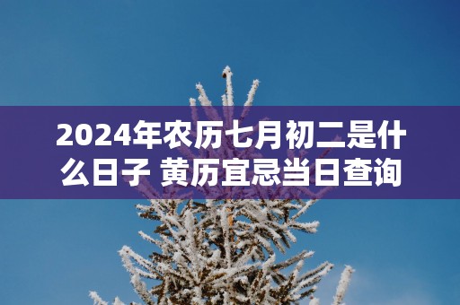 2025年农历七月初二是什么日子 黄历宜忌当日查询