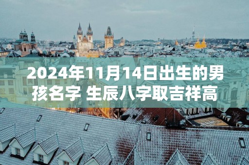 2024年11月14日出生的男孩名字 生辰八字取吉祥高分好名