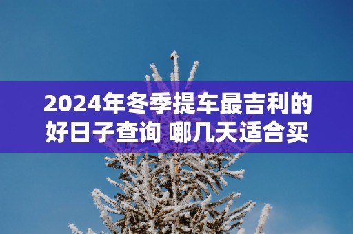 2024年冬季提车最吉利的好日子查询 哪几天适合买新车