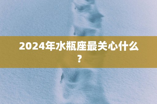 2025年水瓶座最关心什么？