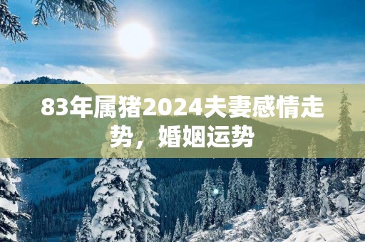 83年属猪2025夫妻感情走势，婚姻运势