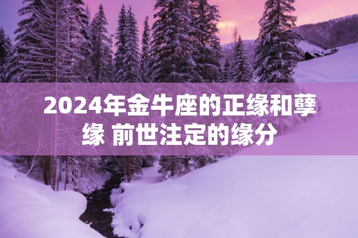 2025年金牛座的正缘和孽缘 前世注定的缘分