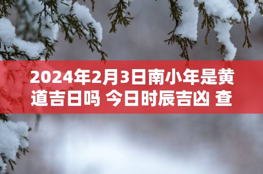 2024年2月3日南小年是黄道吉日吗 今日时辰吉凶 查询