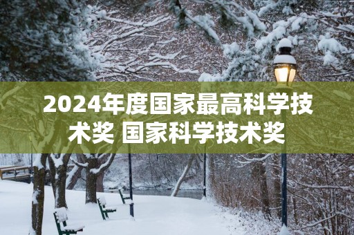 2025年度国家最高科学技术奖 国家科学技术奖