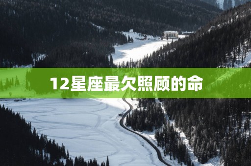 12星座最欠照顾的命