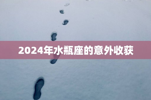 2025年水瓶座的意外收获