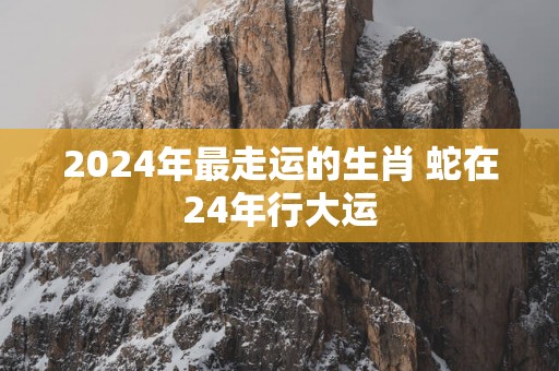 2025年最走运的生肖 蛇在24年行大运