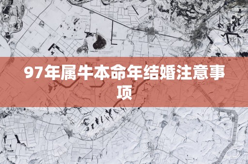 97年属牛本命年结婚注意事项