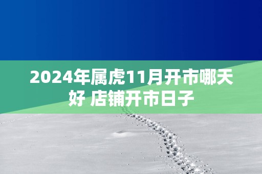 2025年属虎11月开市哪天好 店铺开市日子