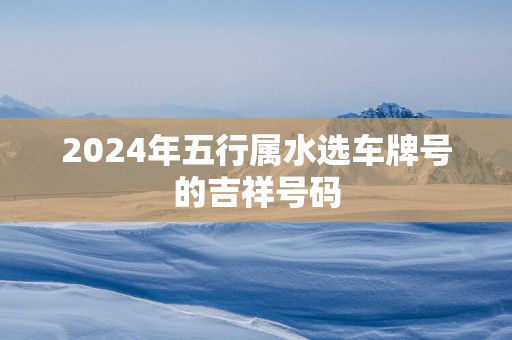 2024年五行属水选车牌号的吉祥号码