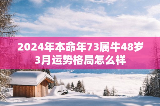 2024年本命年73属牛48岁3月运势格局怎么样