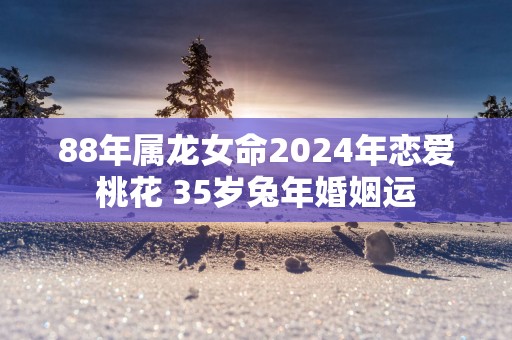88年属龙女命2025年恋爱桃花 35岁蛇年婚姻运